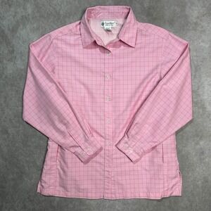 Coolibar Women's Pink Grid Button-Down Shirt